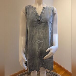 Cupshe Denim V-Neck Mini Dress